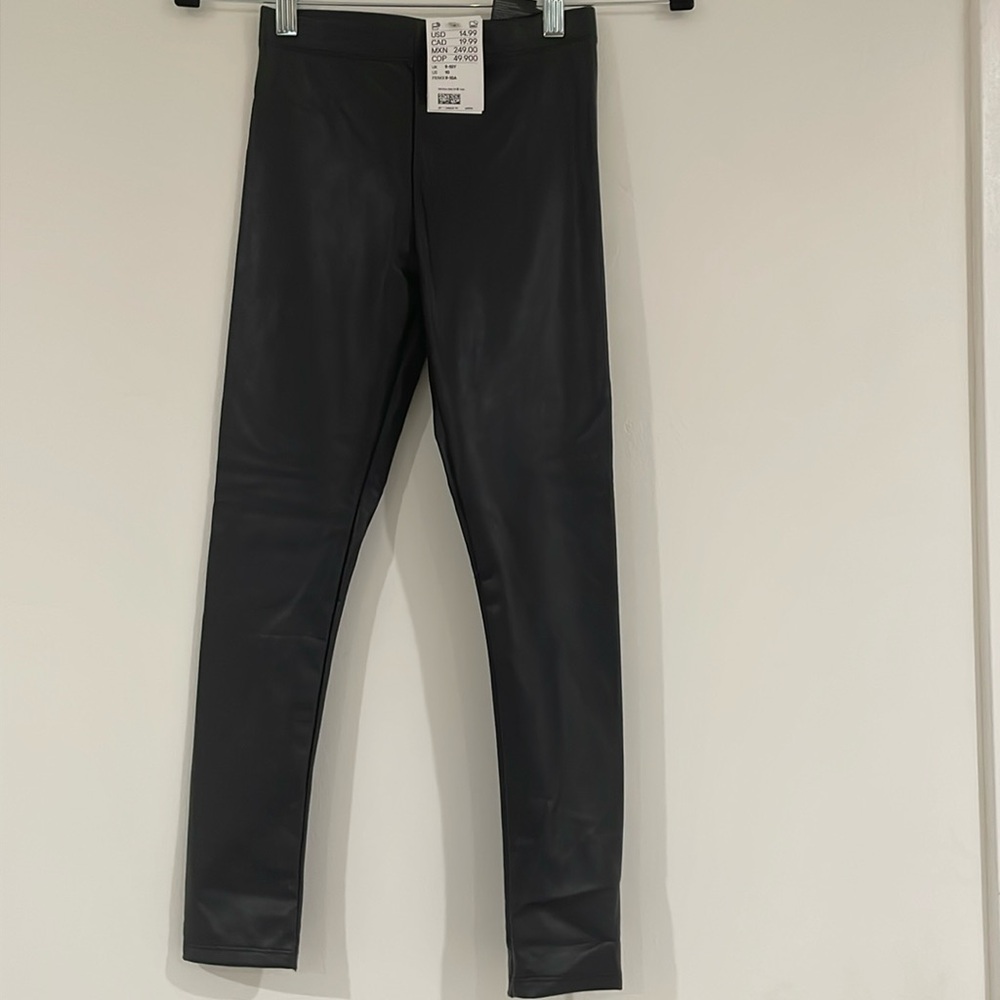 New faux leather girls  legging